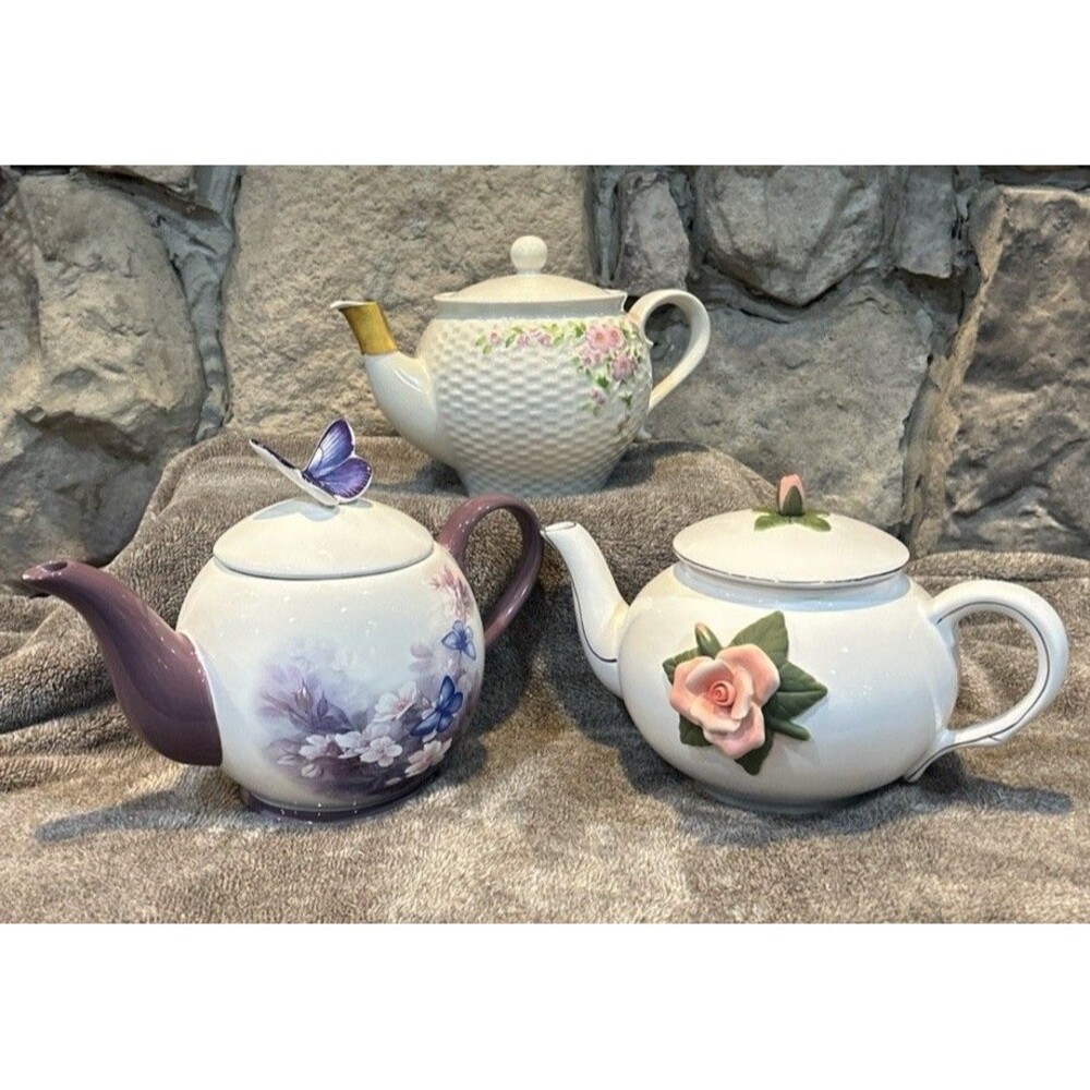 Vintage Floral Tea Pots, Teleflora